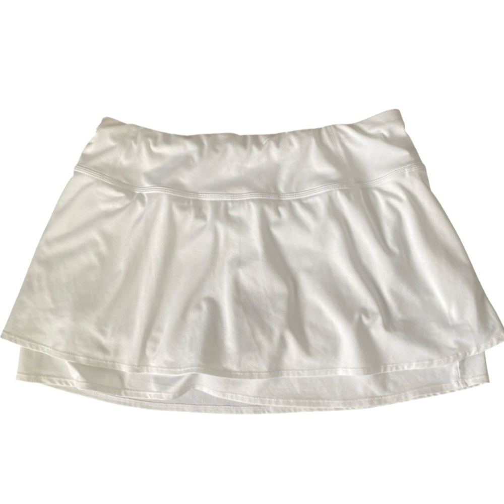 Athleta  Tennis Skort - M white , nylon spandex